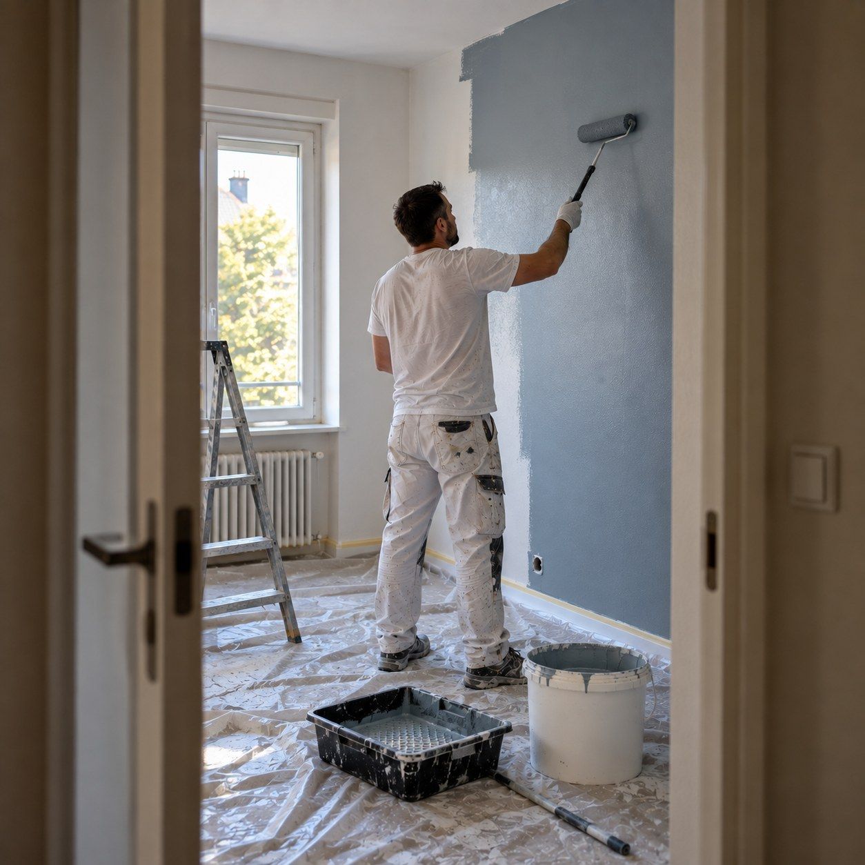 Mohamed Manaa, peinture intérieure à Montreuil